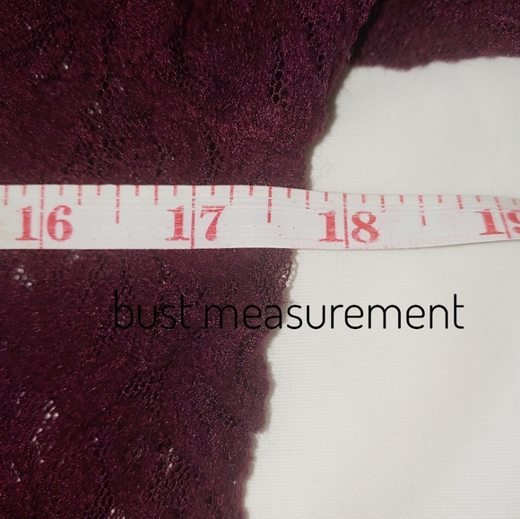 Apt 9 Lace Maroon Long Sleeve Shirt - Picture 2 of 3